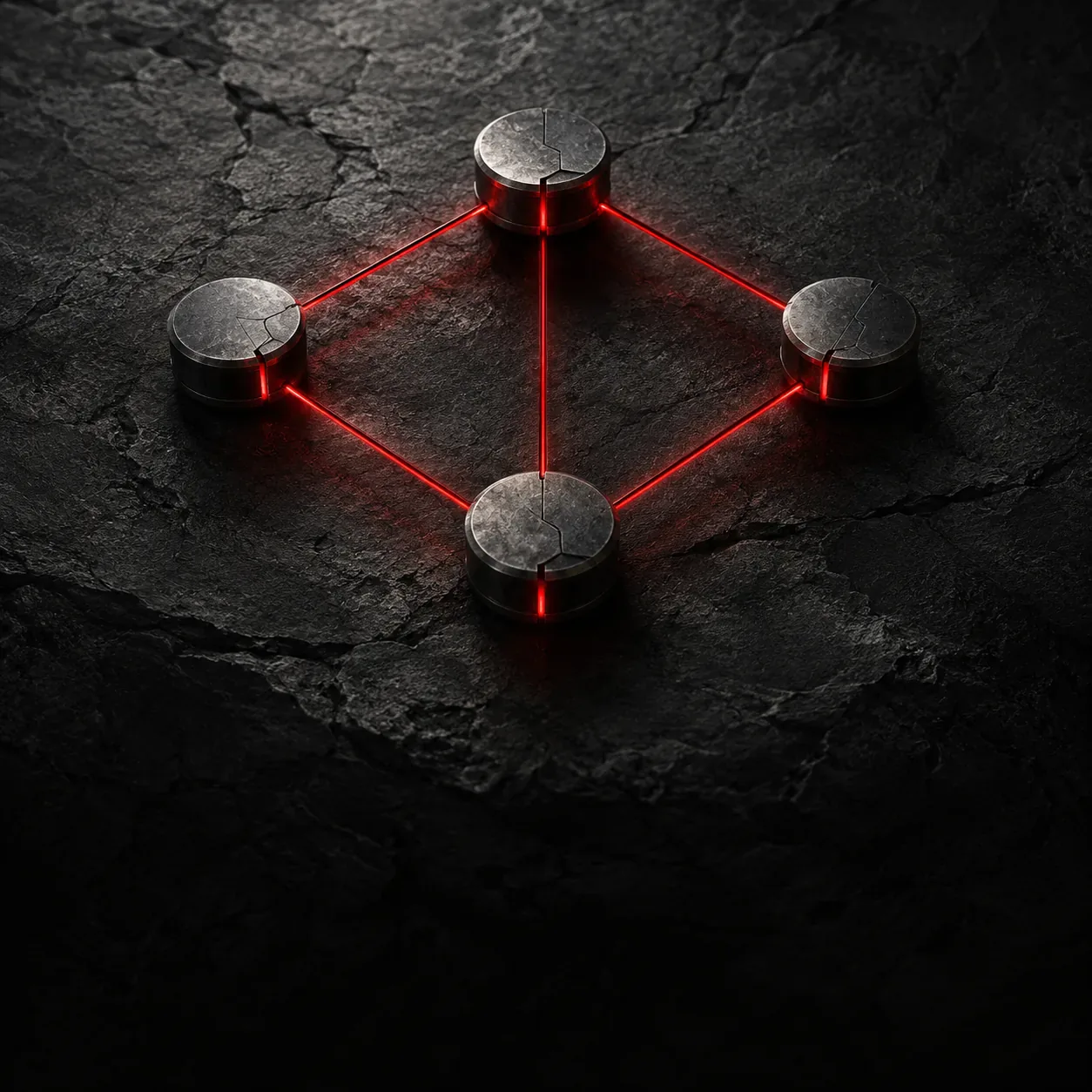Abstract AI-generated linked nodes decoration