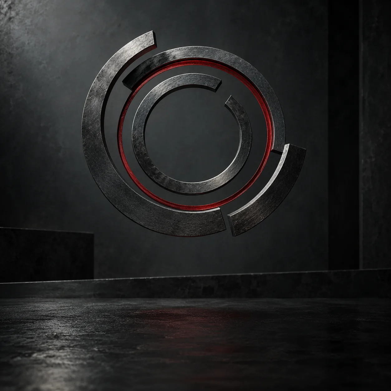 Abstract AI-generated precision rings decoration