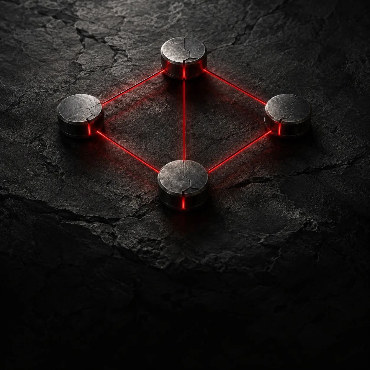 Abstract AI-generated linked nodes decoration
