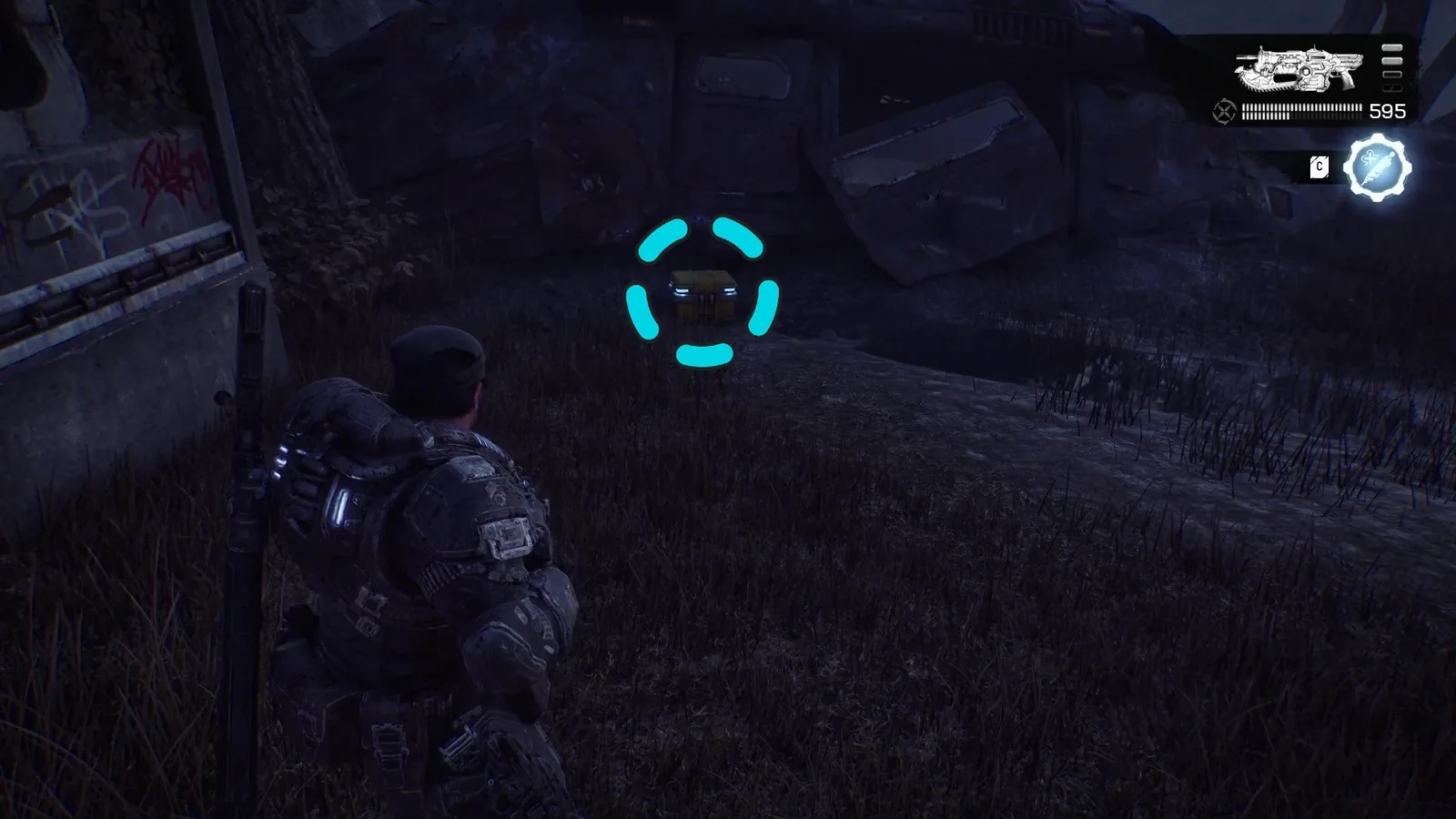 Hard Case near the downed Raven during Act 3 Stranded